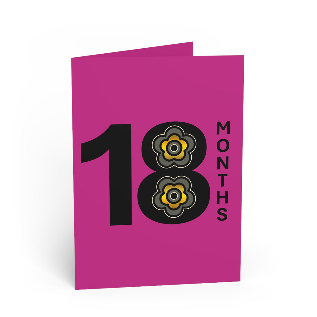 P🌺🌺P2Poppies 18 Months Milestone Greeting Card