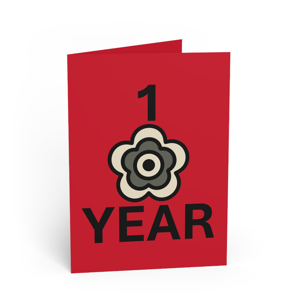 P🌺🌺P2Poppies 1 Year Milestone Greeting Card