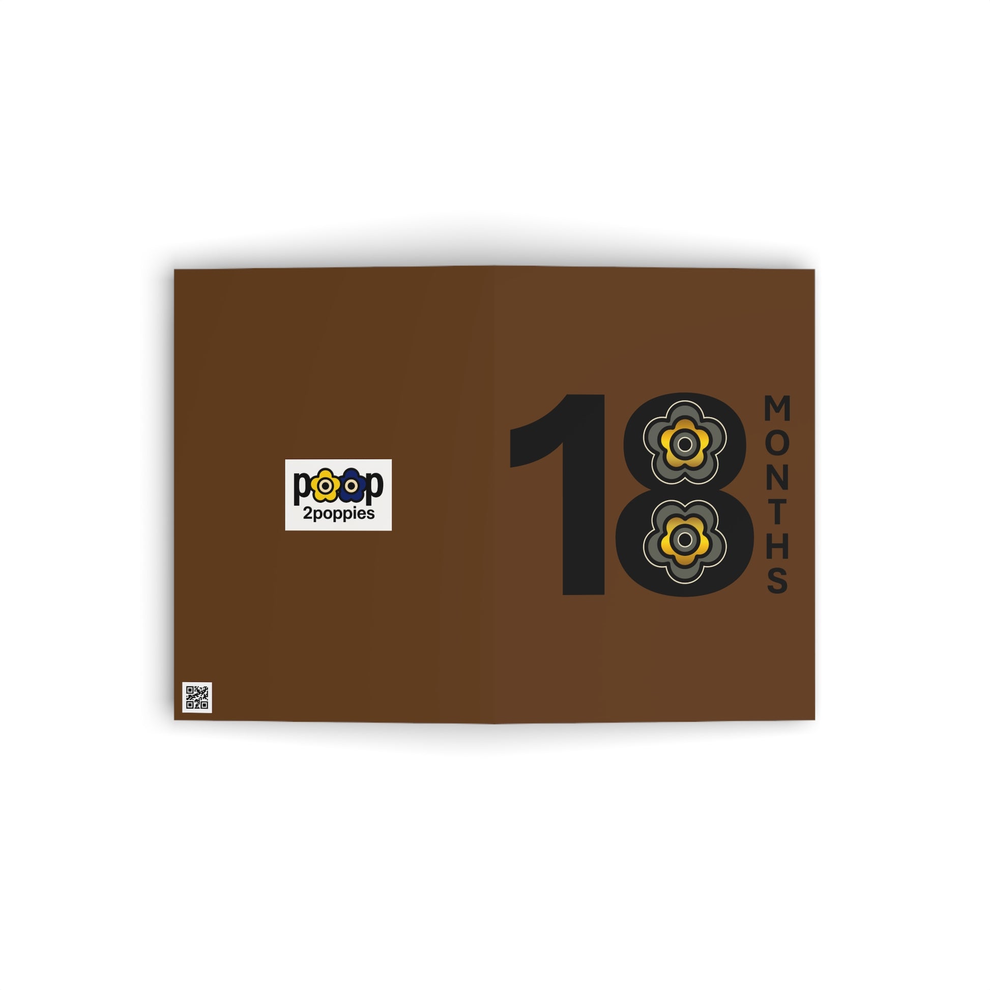 P🌺🌺P2Poppies 18 Months Milestone Greeting Card