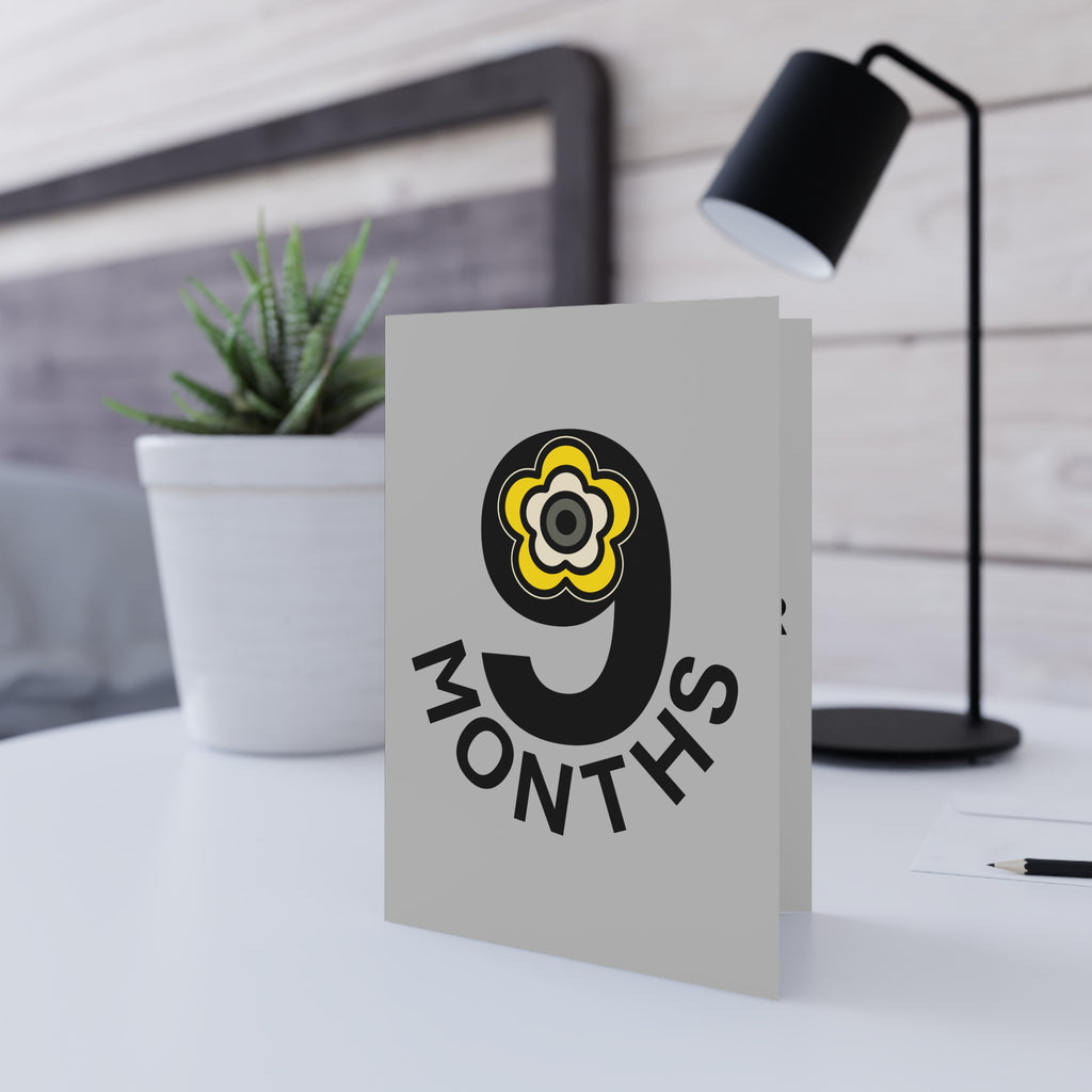 P🌺🌺P2Poppies 9 Months Milestone Greeting Card