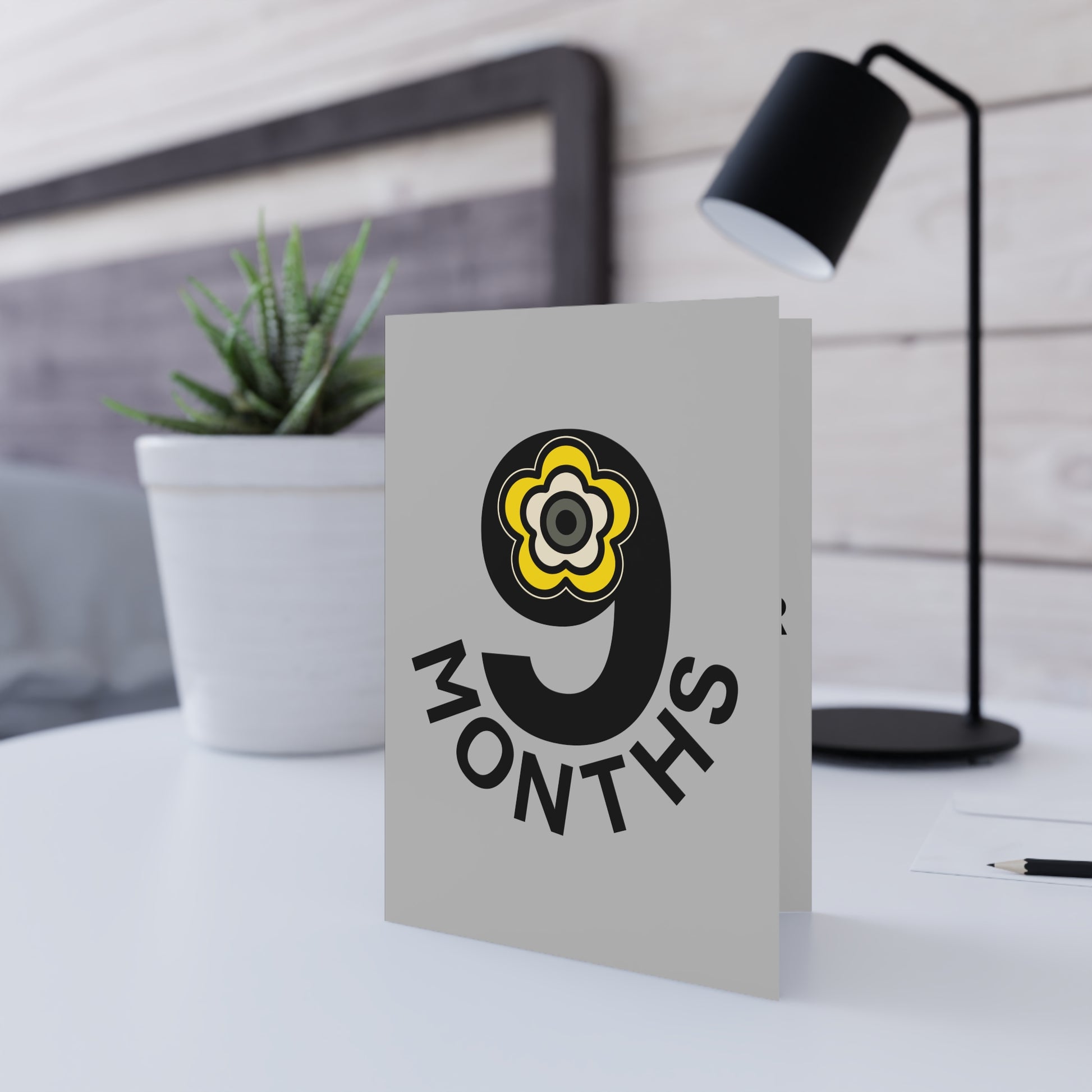 P🌺🌺P2Poppies 9 Months Milestone Greeting Card