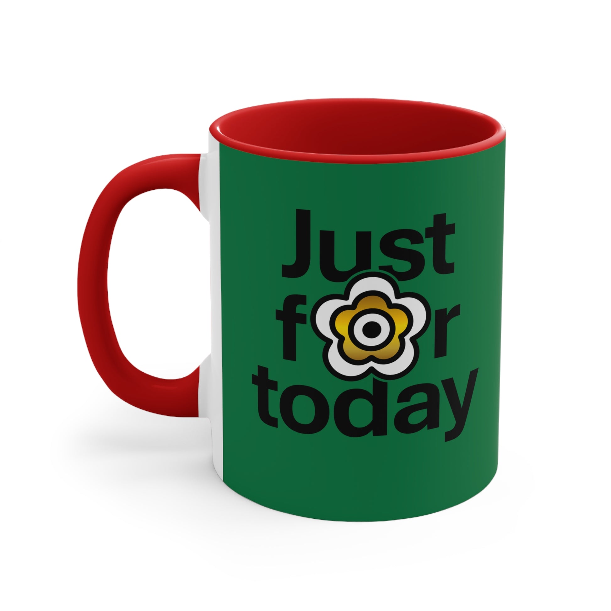 P🌺🌺P2Poppies Just for Today – Motivational Recovery Mug