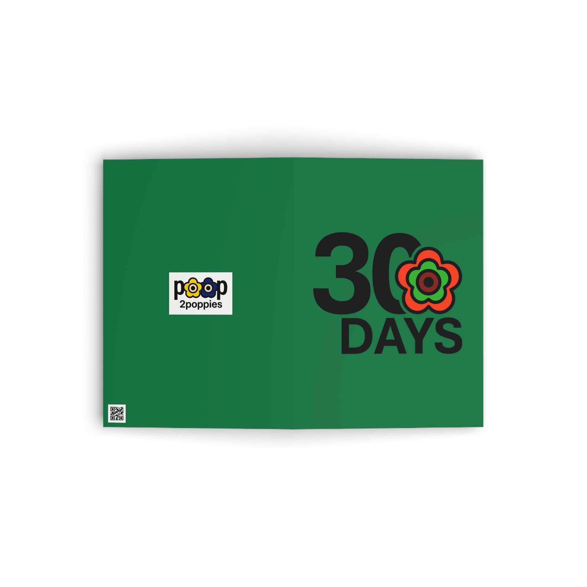 P🌺🌺P2Poppies 30 Days Milestone Greeting Card