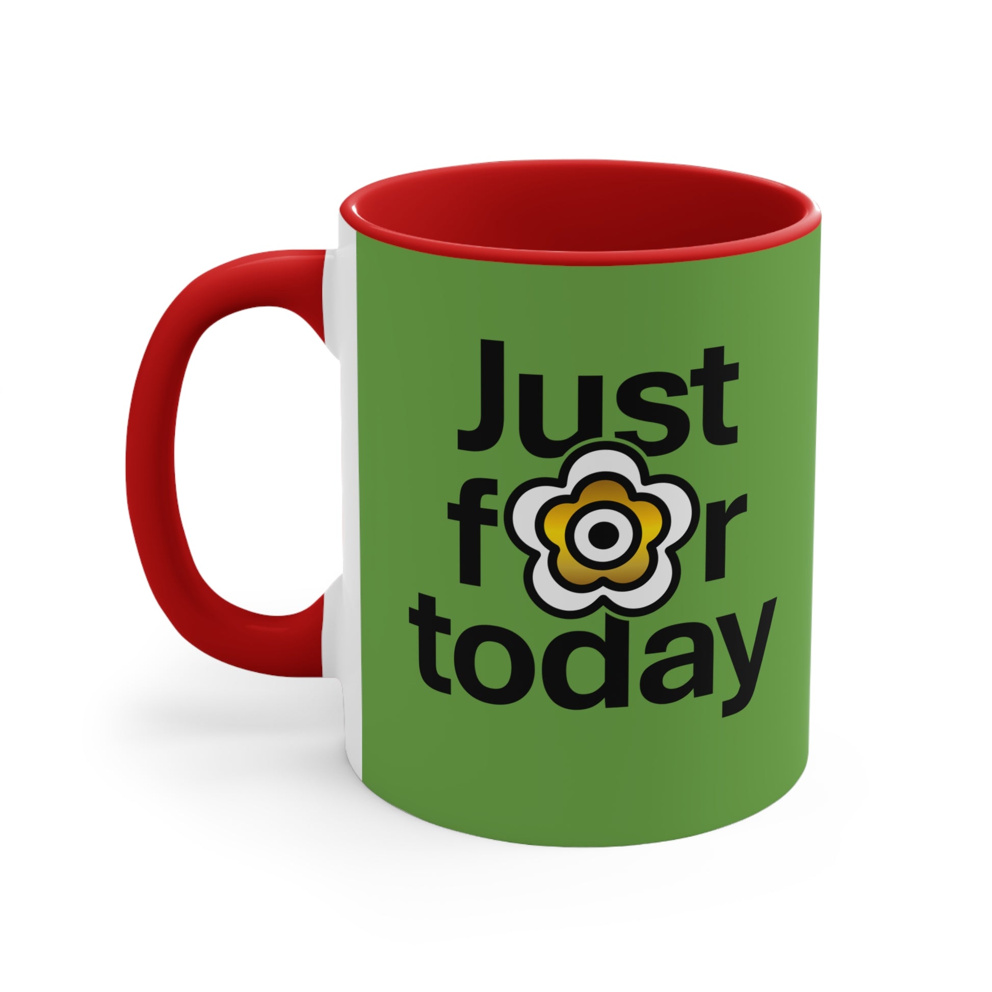 P🌺🌺P2Poppies Just for Today – Motivational Recovery Mug