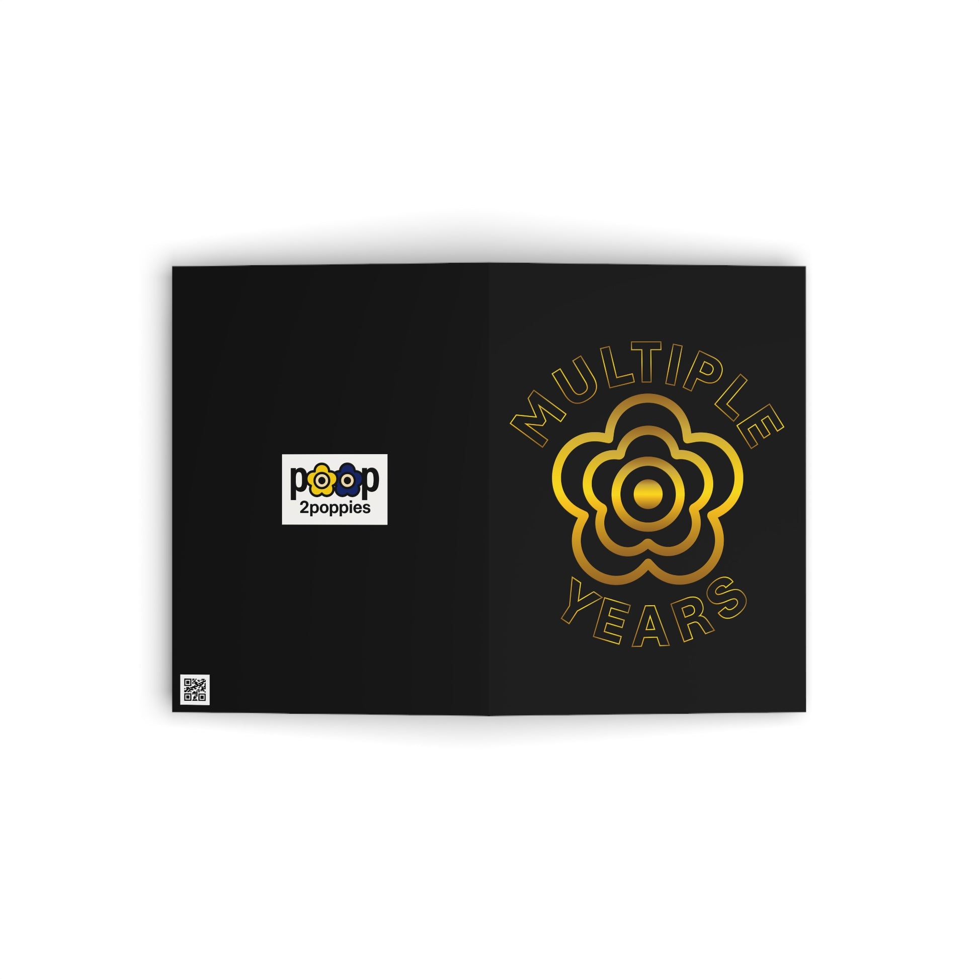 P🌺🌺P2Poppies Multiple Years Milestone Greeting Card