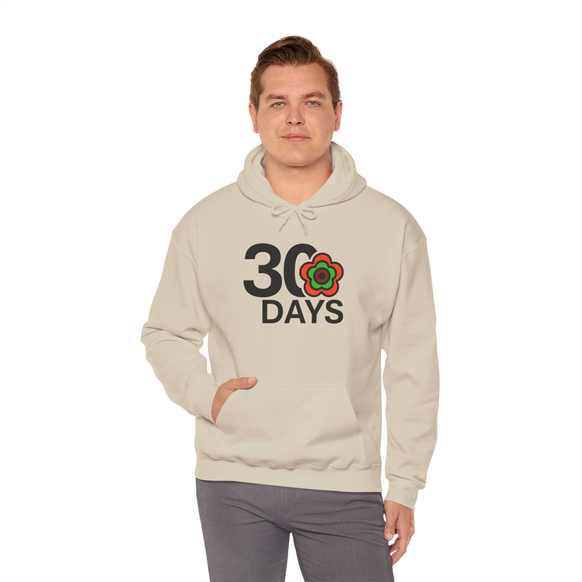 P🌺🌺P2Poppies 30 Days Sober Hoodie – Recovery Milestone Sweatshirt