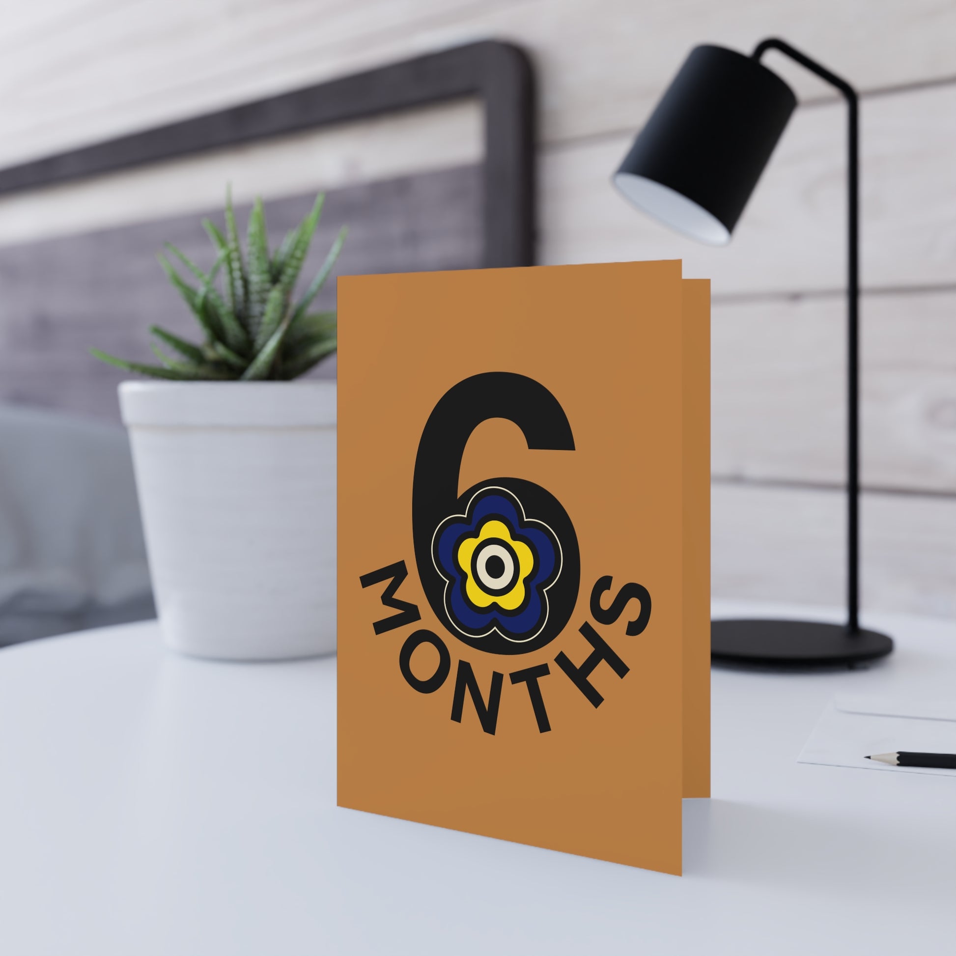 P🌺🌺P2Poppies 6 Months Milestone Greeting Card