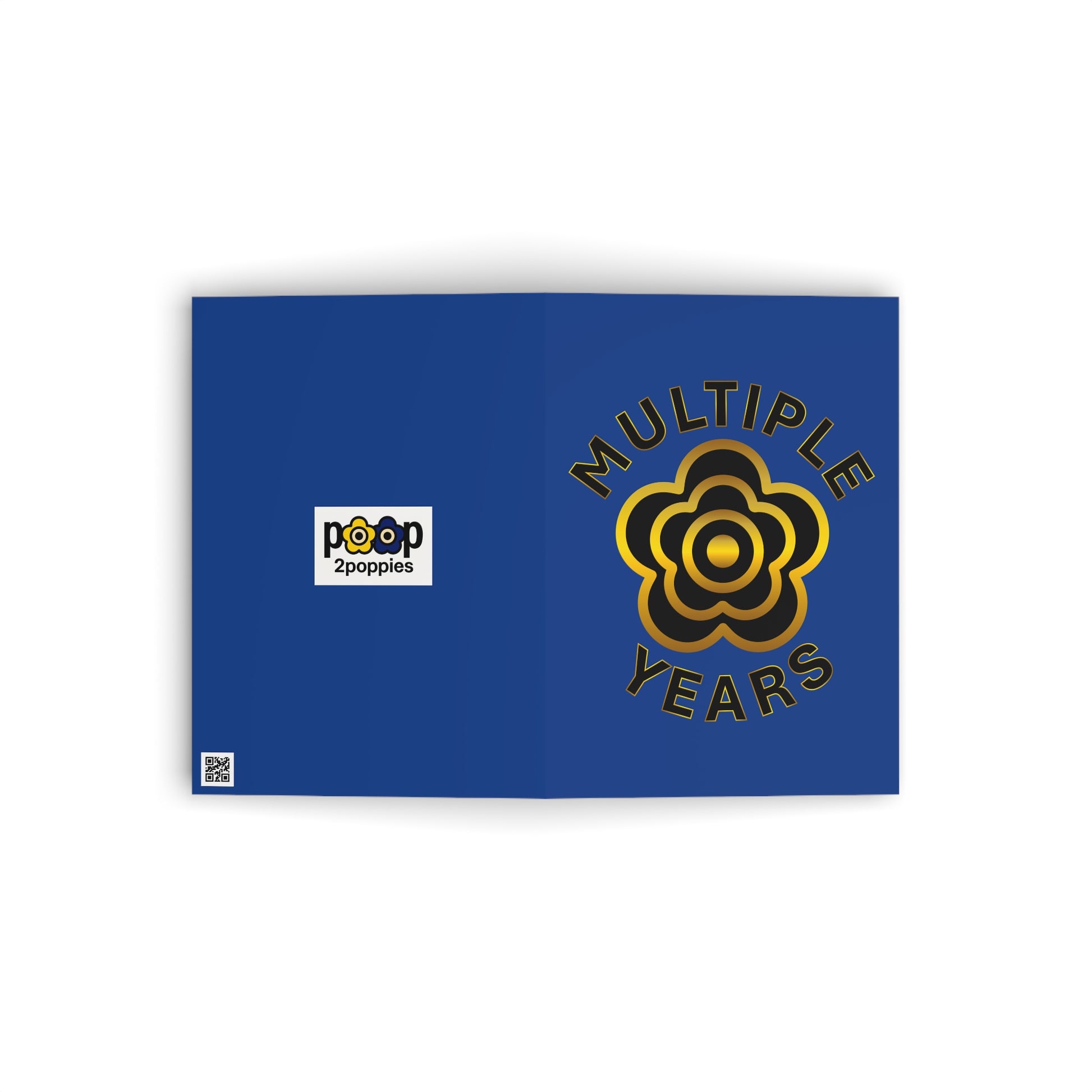 P🌺🌺P2Poppies Multiple Years Milestone Greeting Card