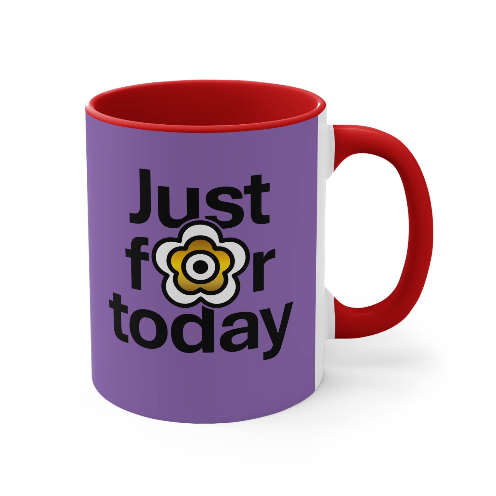 P🌺🌺P2Poppies Just for Today – Motivational Recovery Mug