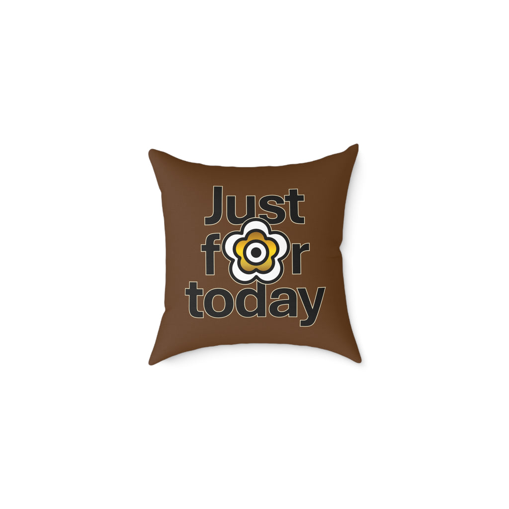 P🌺🌺P2Poppies Just for Today 16" x 16" Cushion – Recovery Inspiration Pillow