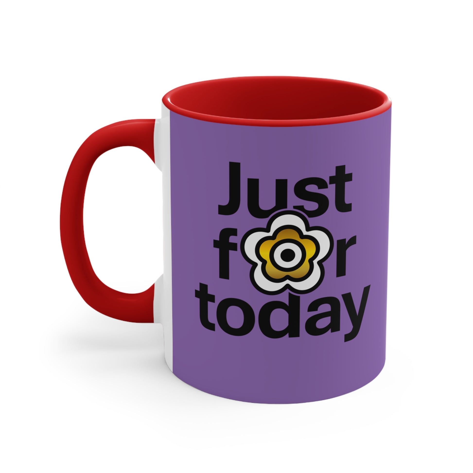 P🌺🌺P2Poppies Just for Today – Motivational Recovery Mug