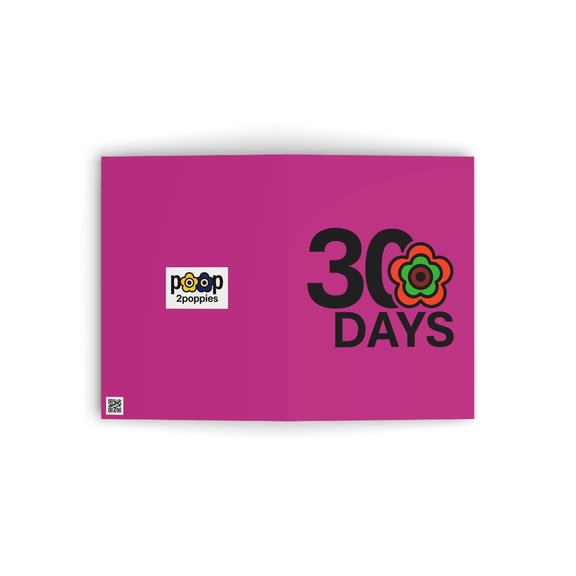 P🌺🌺P2Poppies 30 Days Milestone Greeting Card