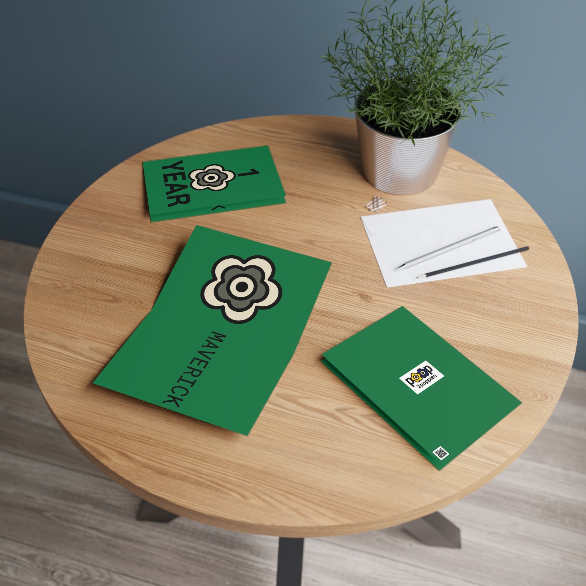 P🌺🌺P2Poppies 1 Year Milestone Greeting Card