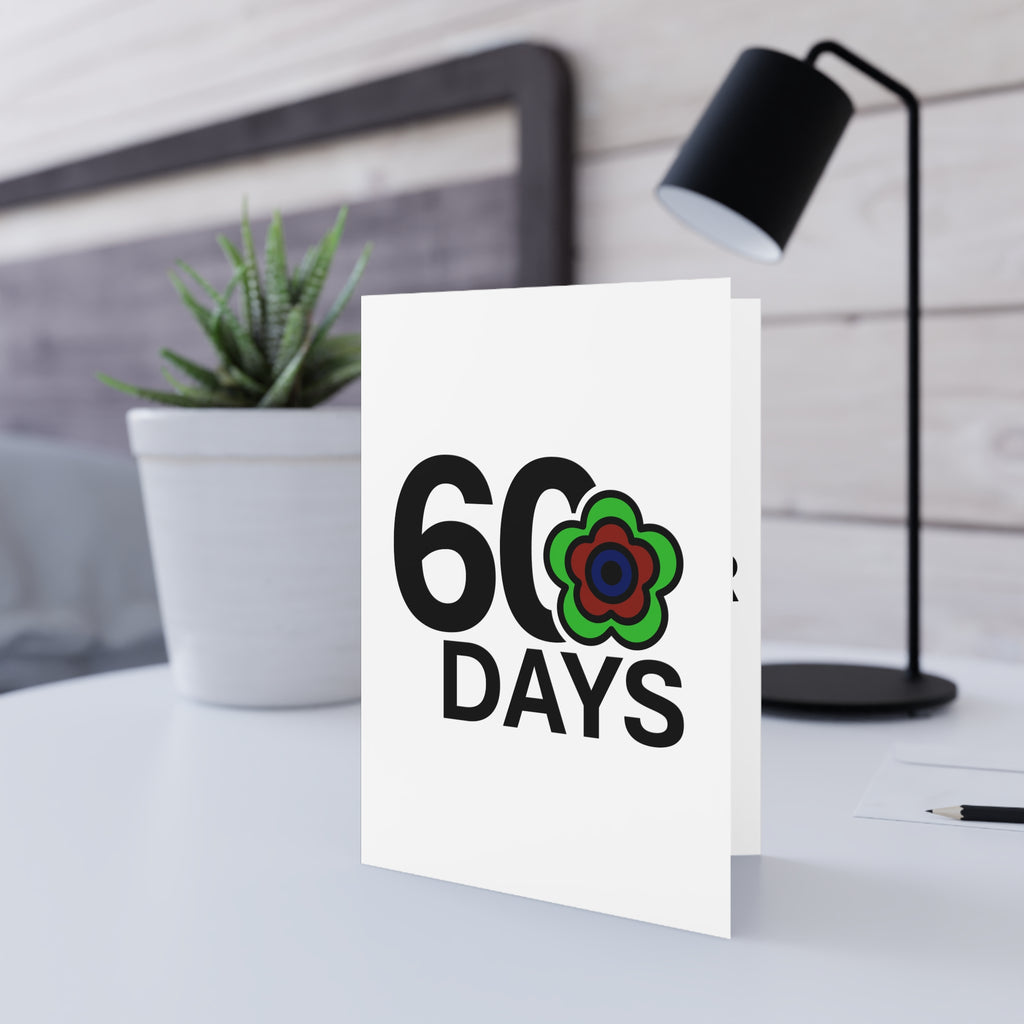 P🌺🌺P2Poppies 60 Days Milestone Greeting Card