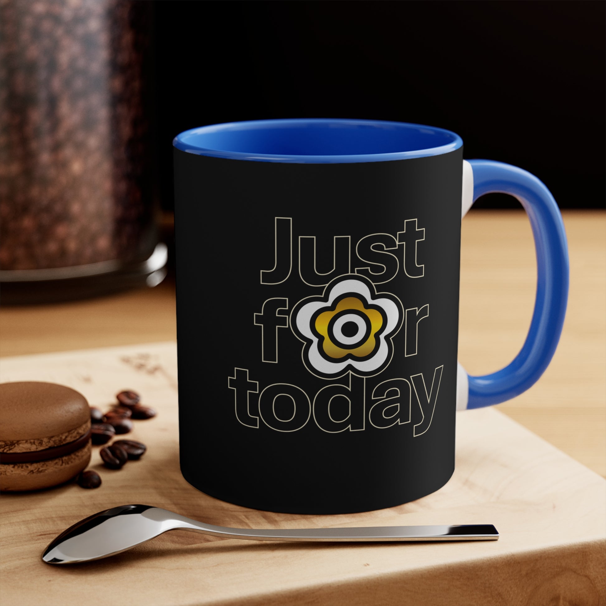 P🌺🌺P2Poppies Just for Today – Motivational Recovery Mug