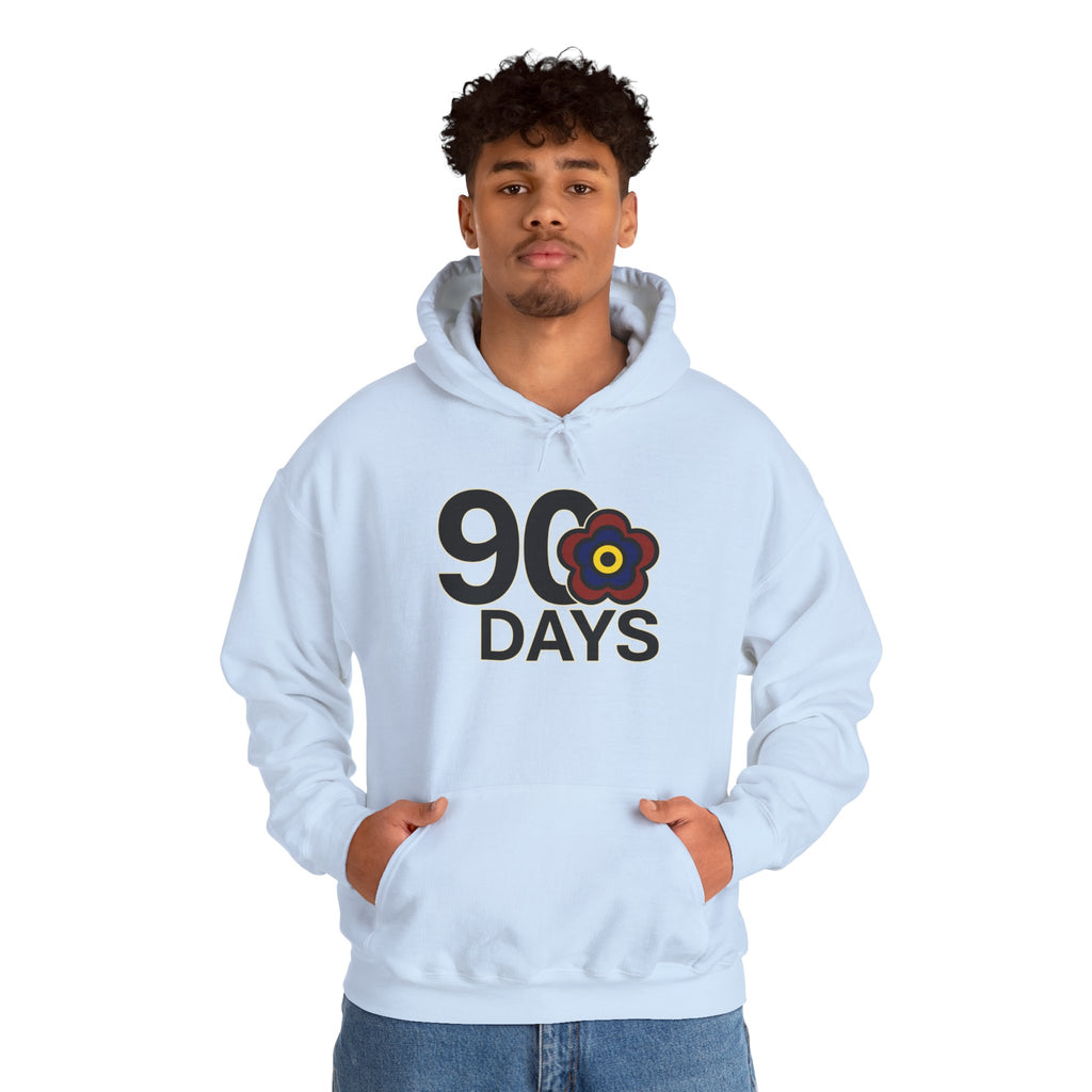 P🌺🌺P2Poppies 90 Days Sober Hoodie – Recovery Milestone Sweatshirt