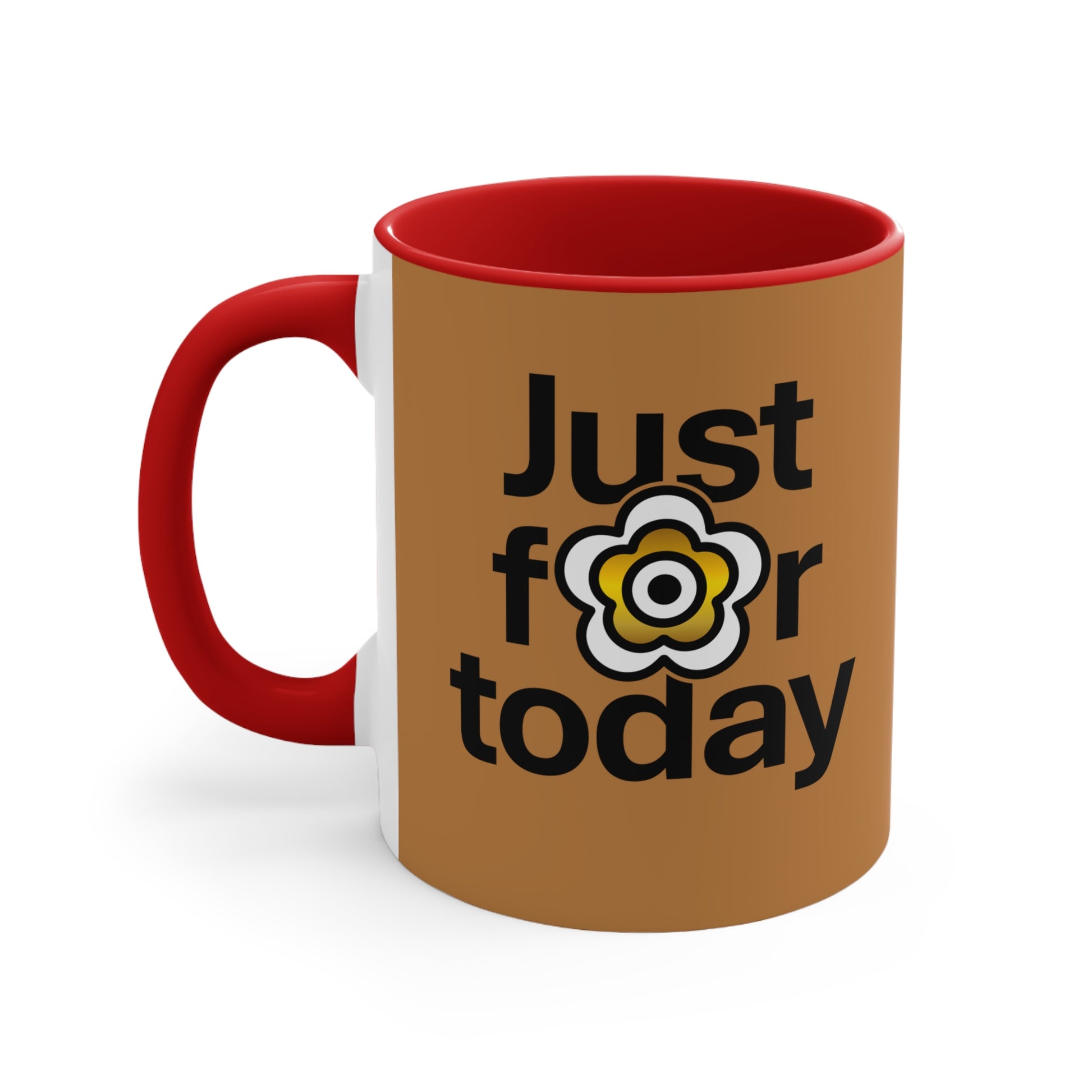 P🌺🌺P2Poppies Just for Today – Motivational Recovery Mug