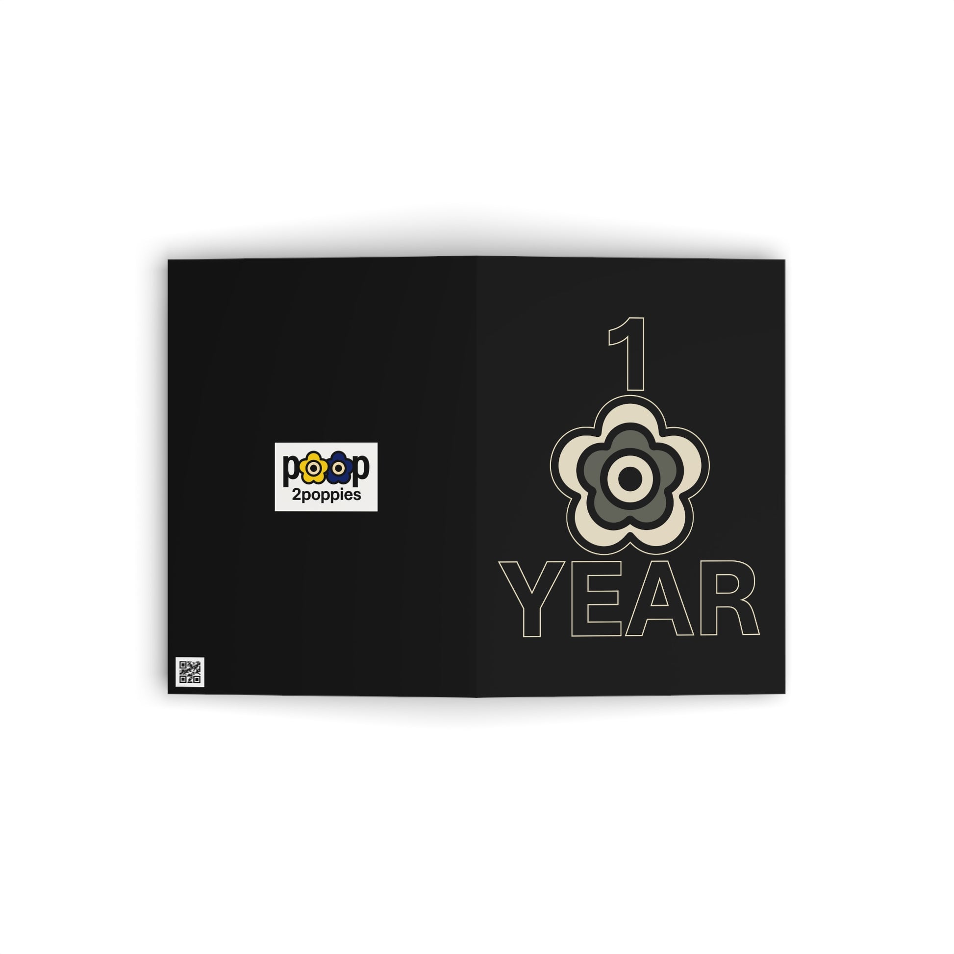 P🌺🌺P2Poppies 1 Year Milestone Greeting Card