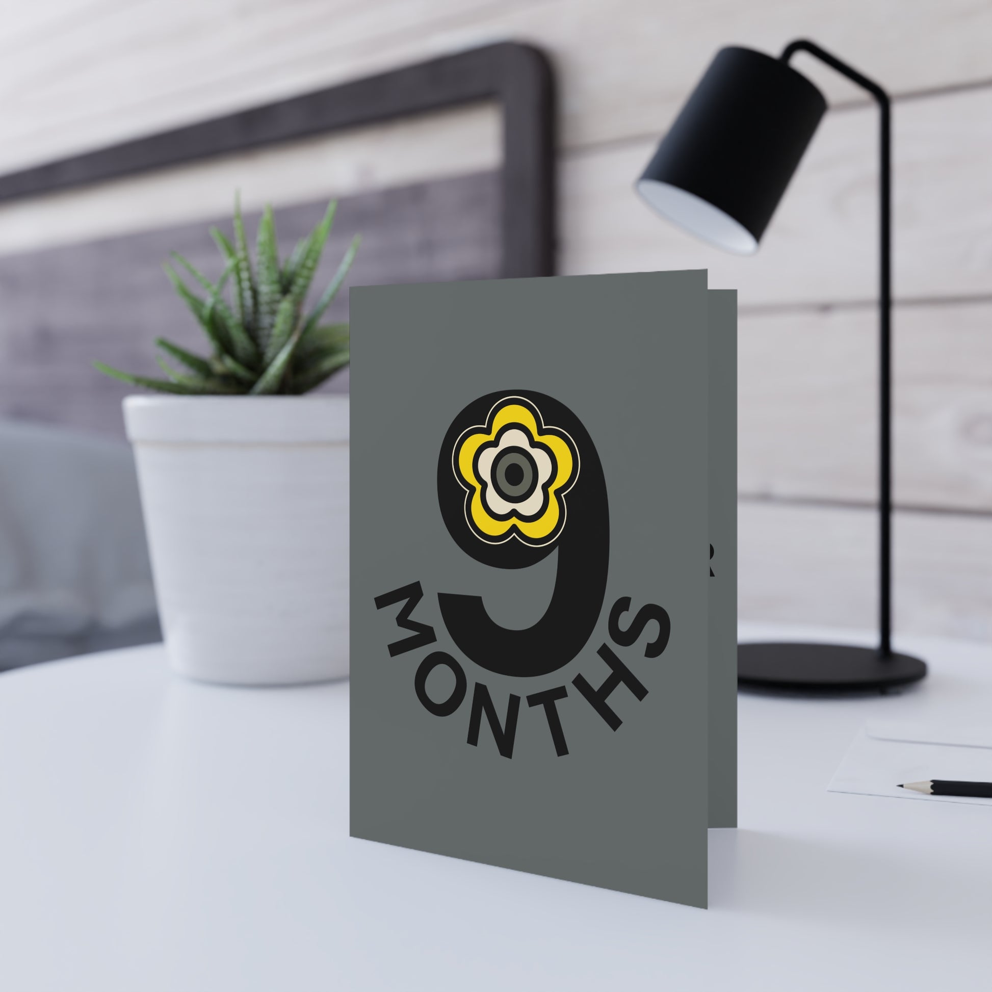 P🌺🌺P2Poppies 9 Months Milestone Greeting Card