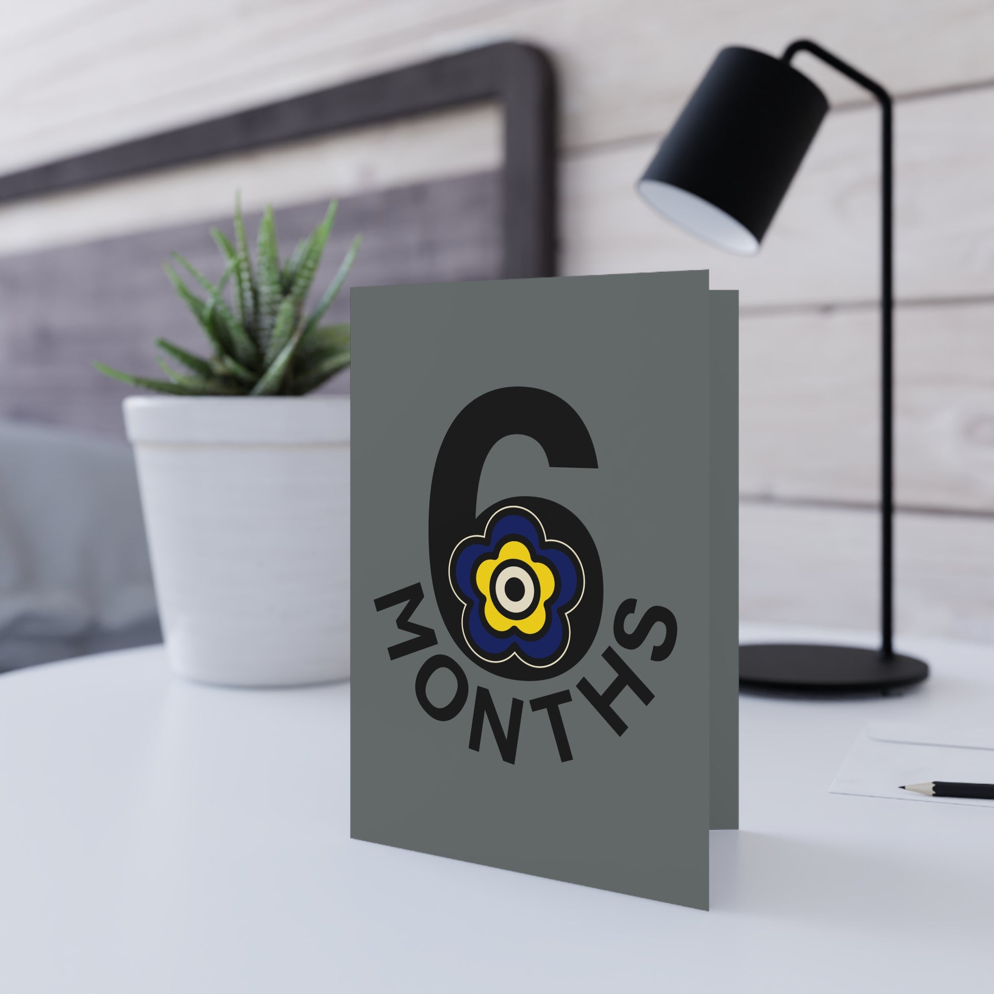 P🌺🌺P2Poppies 6 Months Milestone Greeting Card