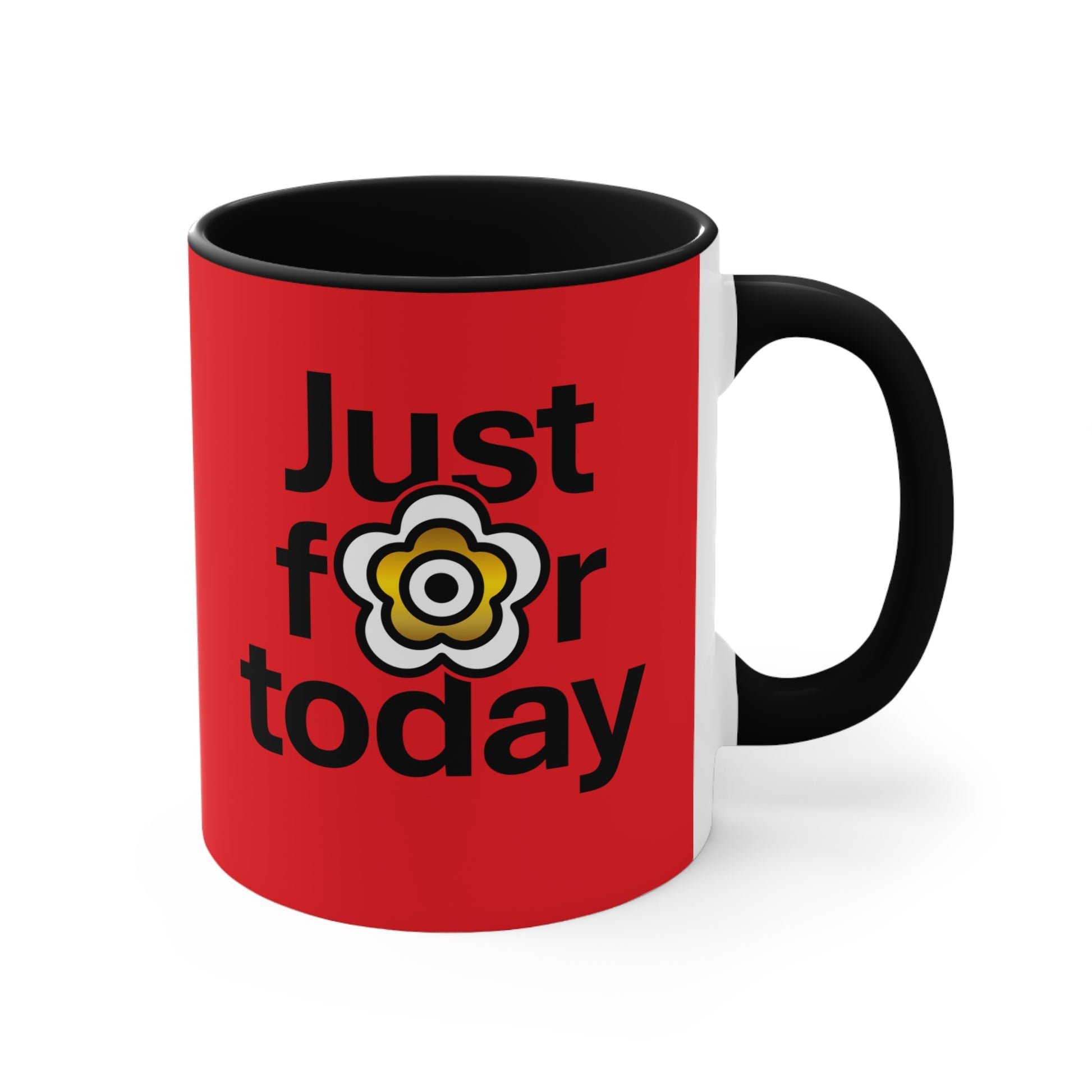 P🌺🌺P2Poppies Just for Today – Motivational Recovery Mug