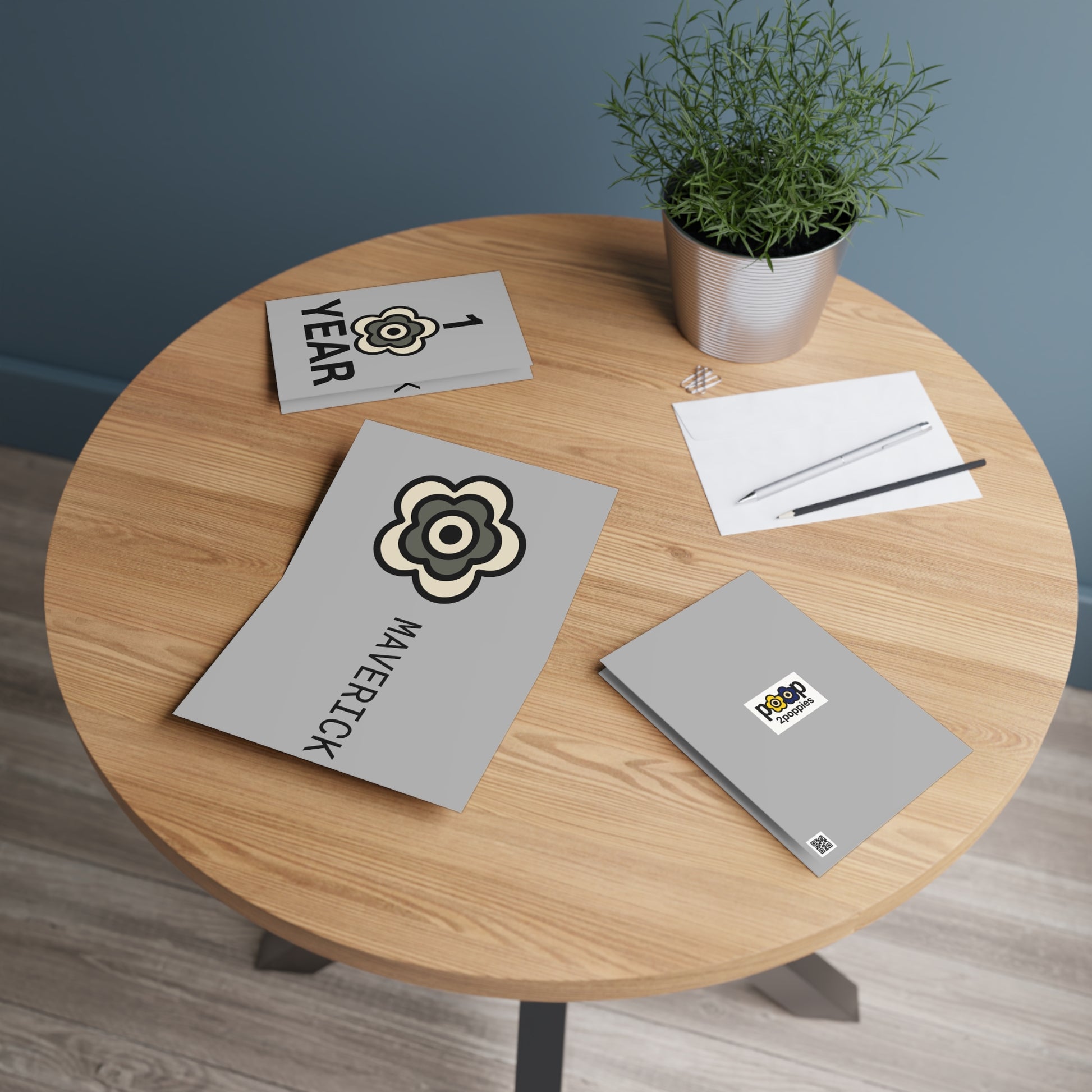 P🌺🌺P2Poppies 1 Year Milestone Greeting Card