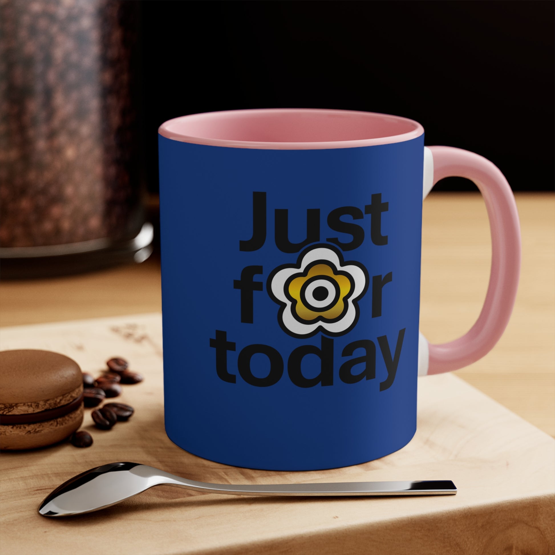 P🌺🌺P2Poppies Just for Today – Motivational Recovery Mug