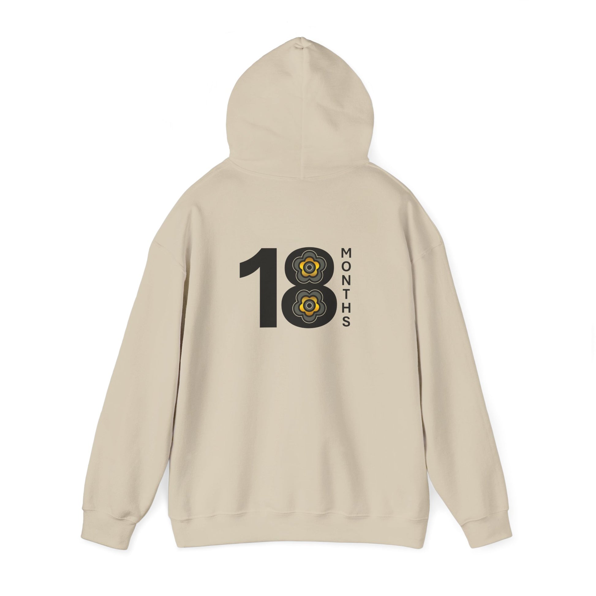 P🌺🌺P2Poppies 18 Months Sober Hoodie – Recovery Milestone Sweatshirt