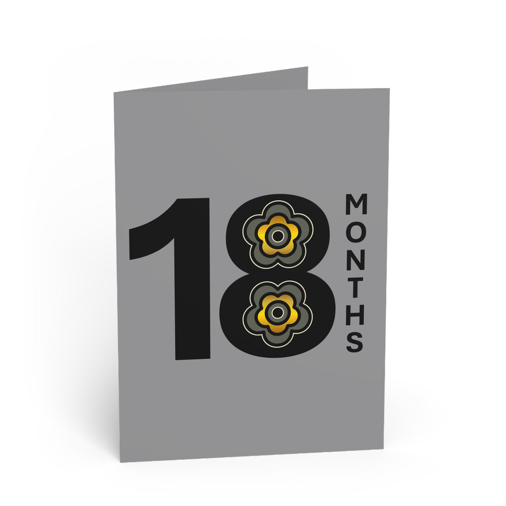 P🌺🌺P2Poppies 18 Months Milestone Greeting Card