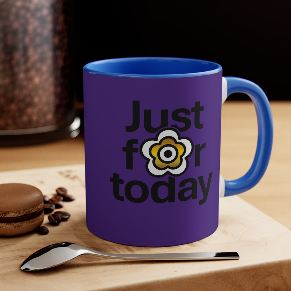 P🌺🌺P2Poppies Just for Today – Motivational Recovery Mug