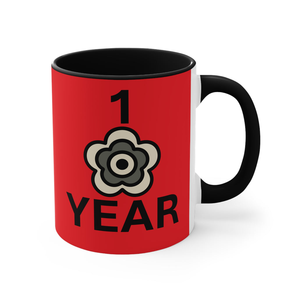 P🌺🌺P2Poppies 1 Year – Motivational Recovery Mug