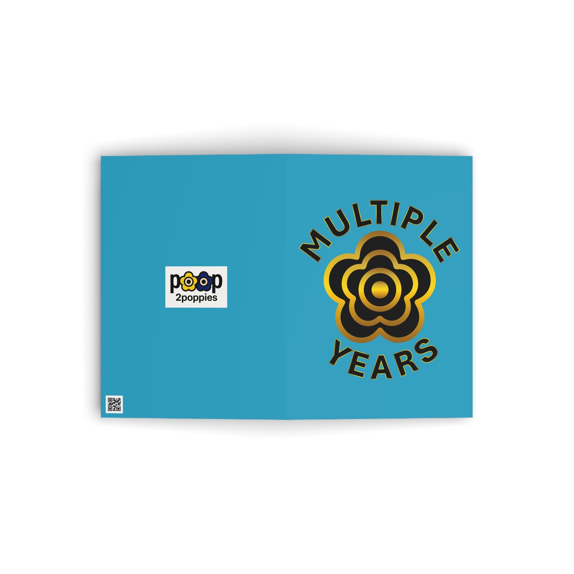 P🌺🌺P2Poppies Multiple Years Milestone Greeting Card