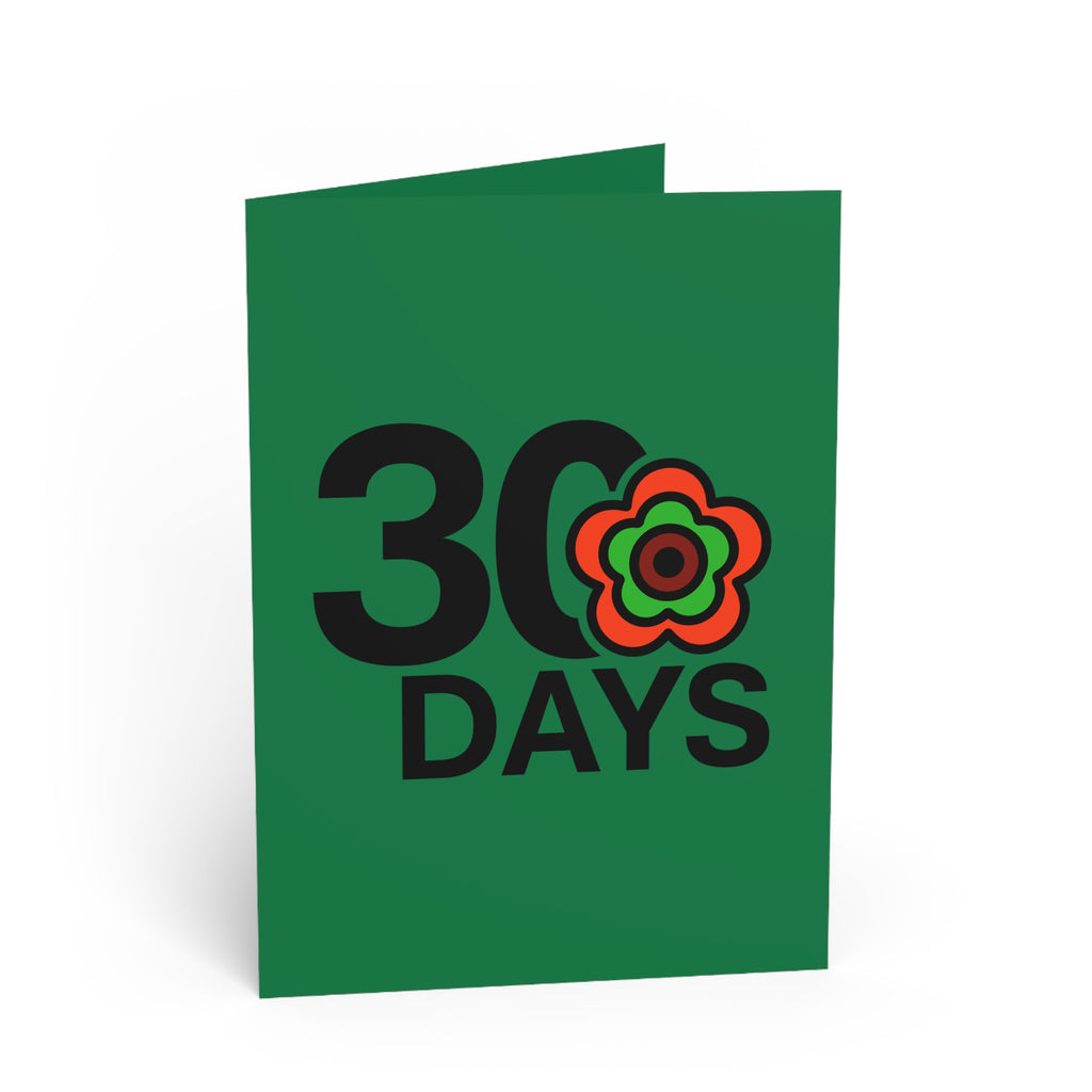 P🌺🌺P2Poppies 30 Days Milestone Greeting Card