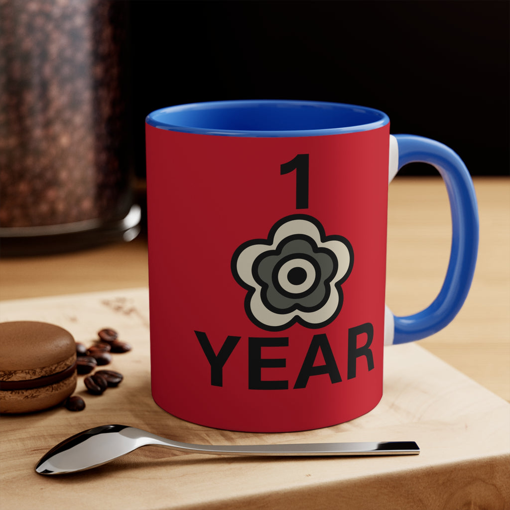 P🌺🌺P2Poppies 1 Year – Motivational Recovery Mug