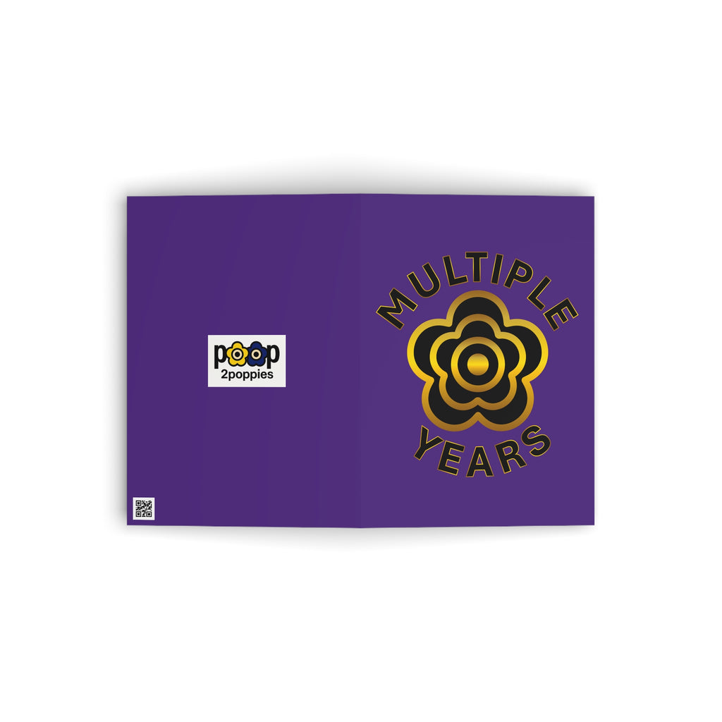 P🌺🌺P2Poppies Multiple Years Milestone Greeting Card