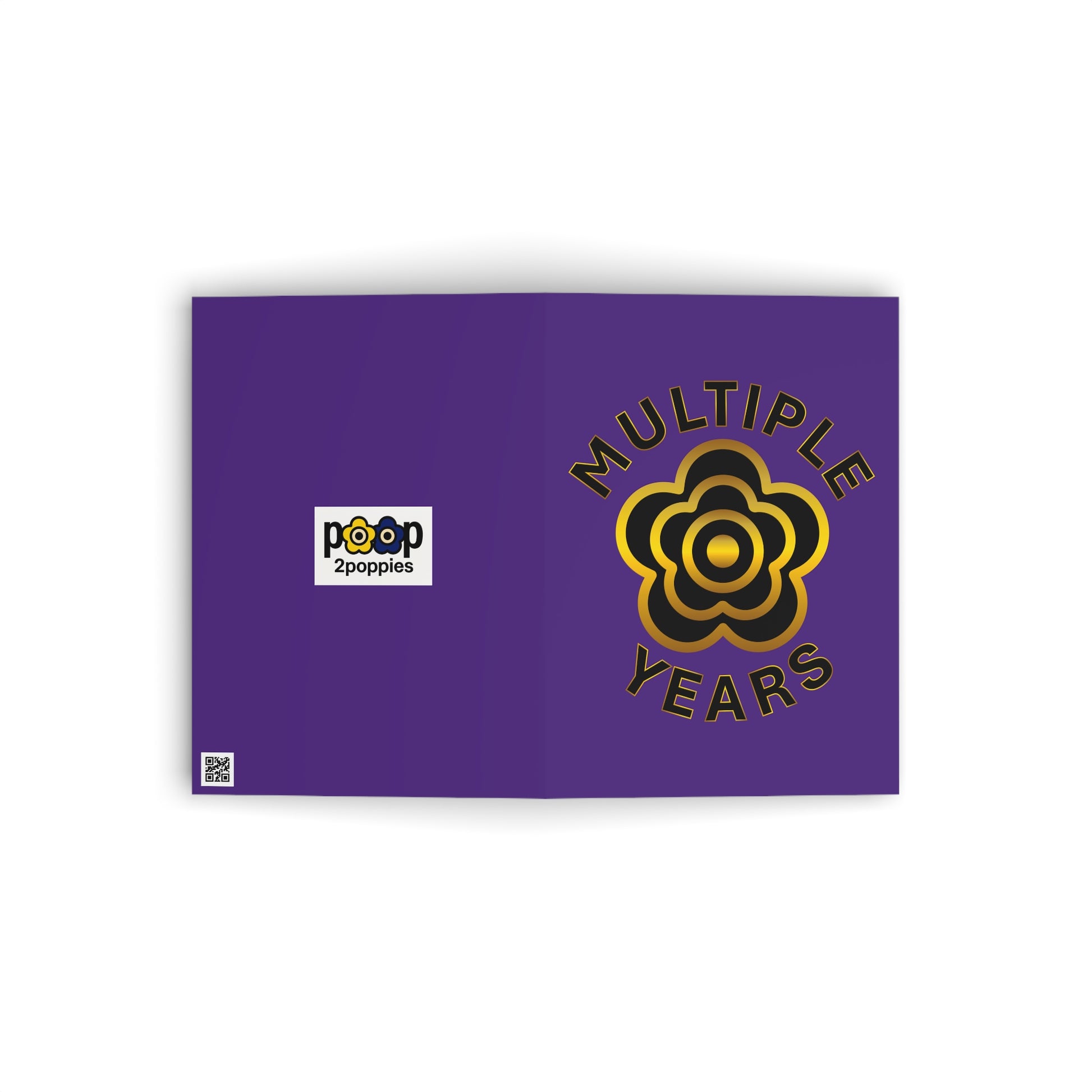 P🌺🌺P2Poppies Multiple Years Milestone Greeting Card