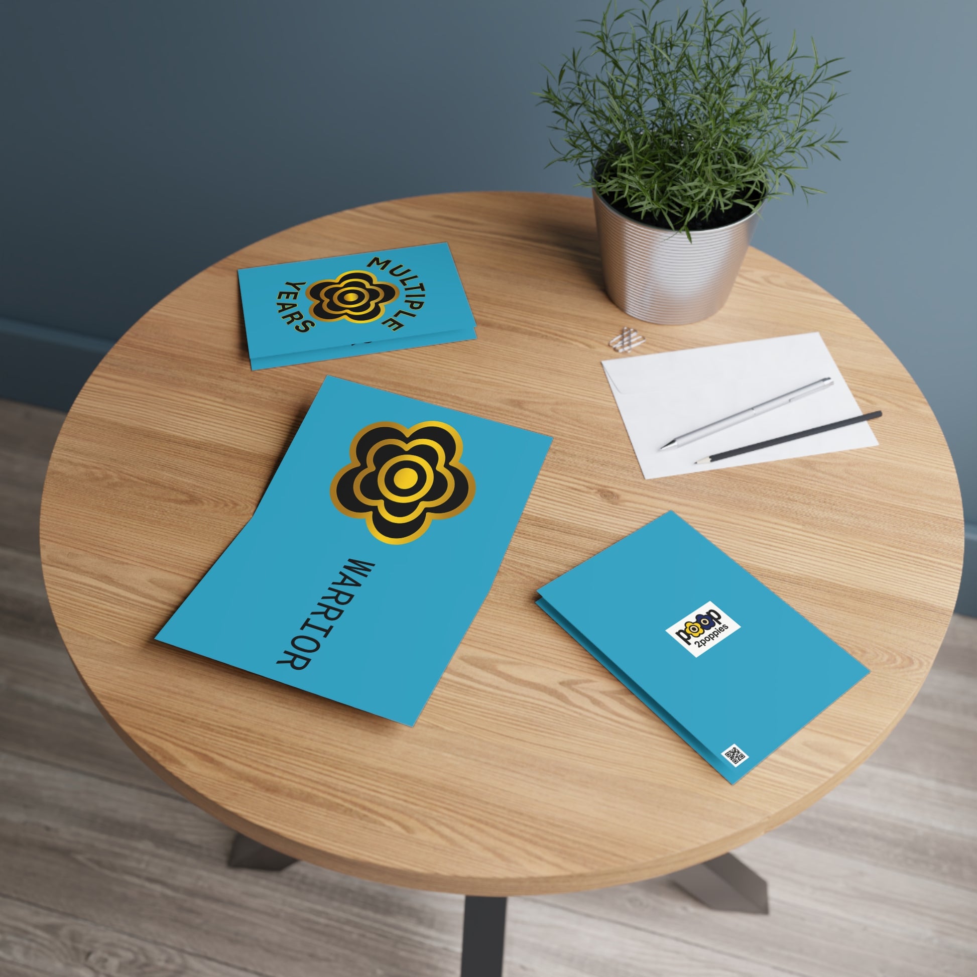 P🌺🌺P2Poppies Multiple Years Milestone Greeting Card