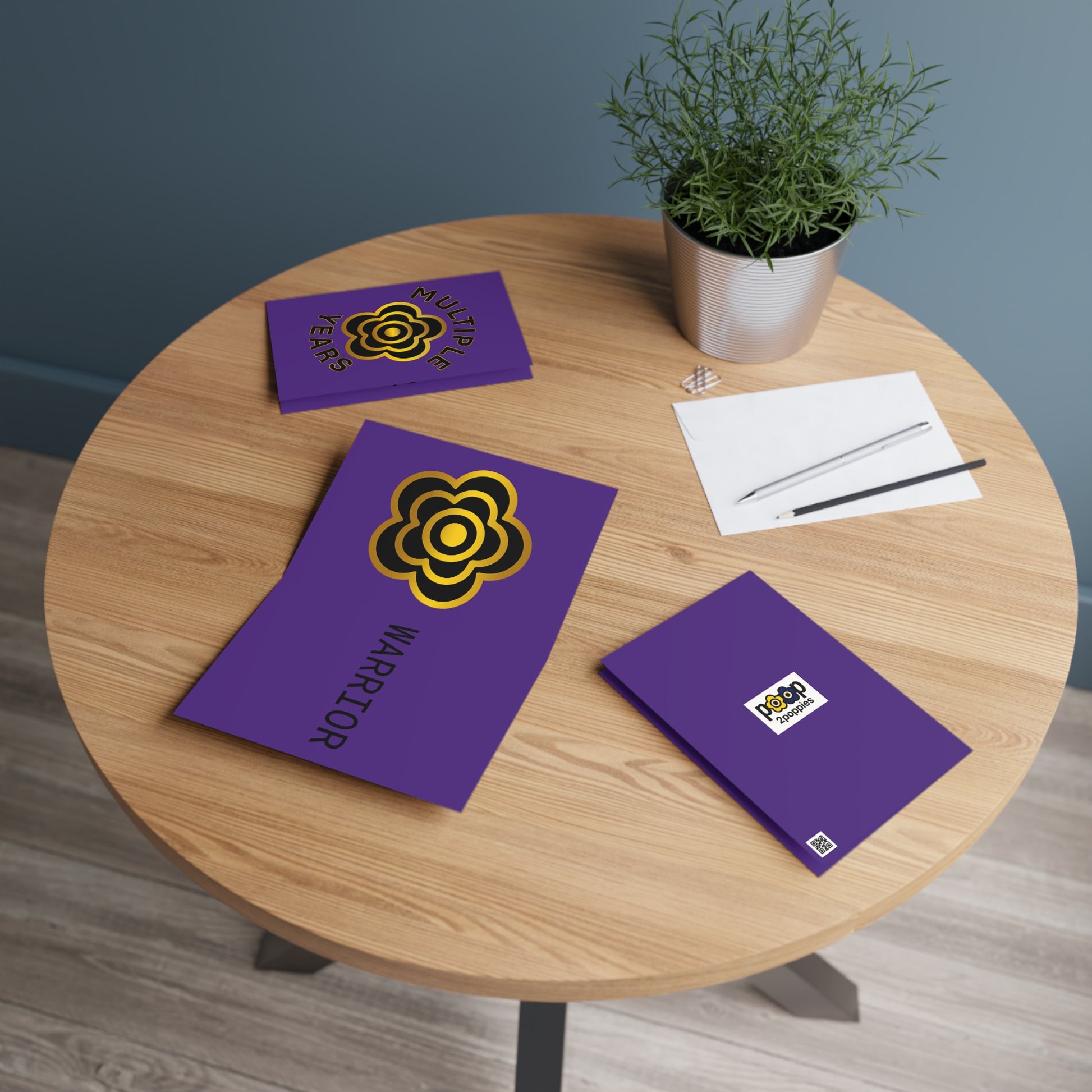 P🌺🌺P2Poppies Multiple Years Milestone Greeting Card