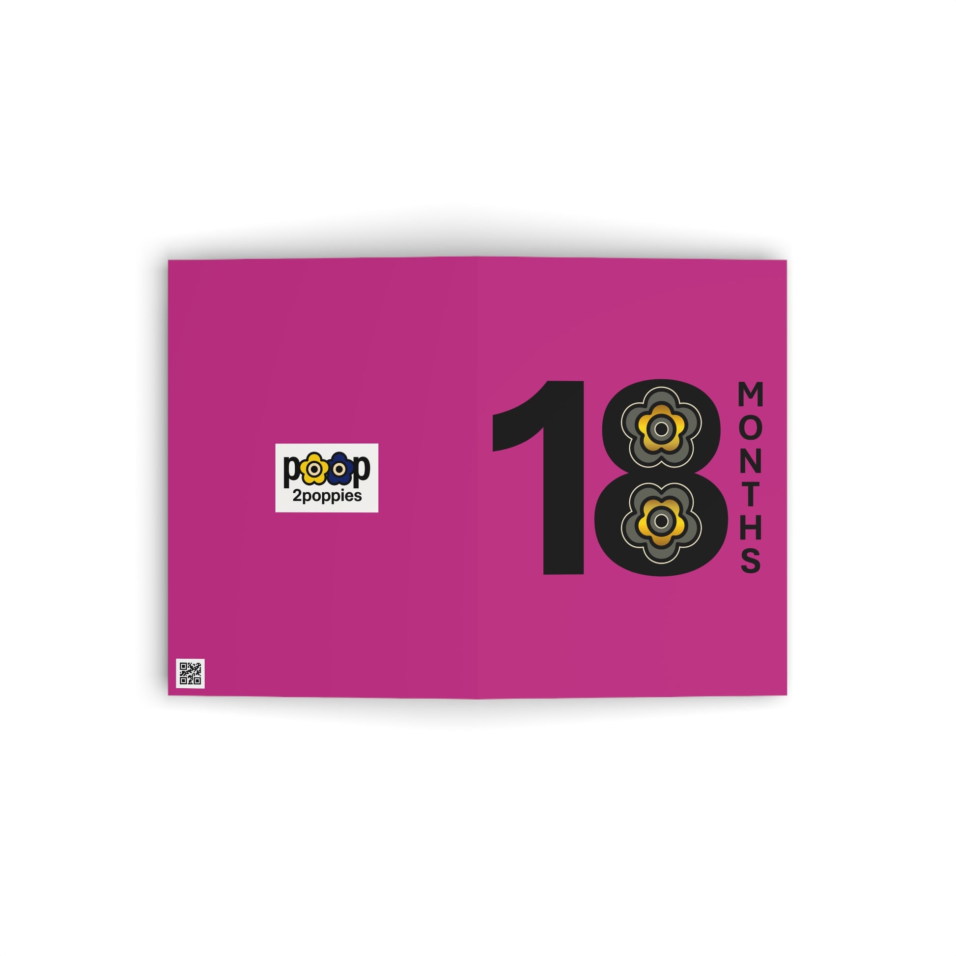 P🌺🌺P2Poppies 18 Months Milestone Greeting Card