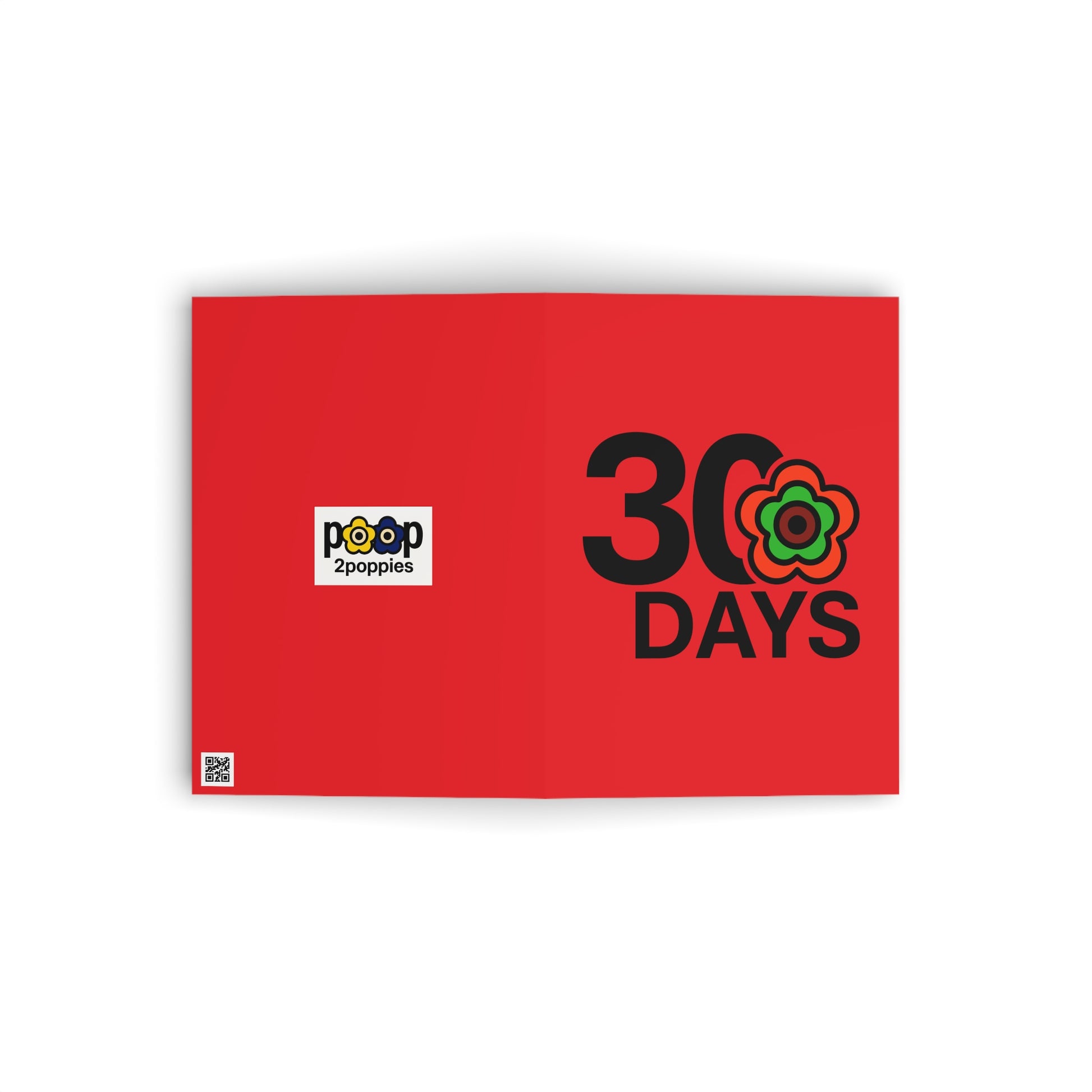 P🌺🌺P2Poppies 30 Days Milestone Greeting Card