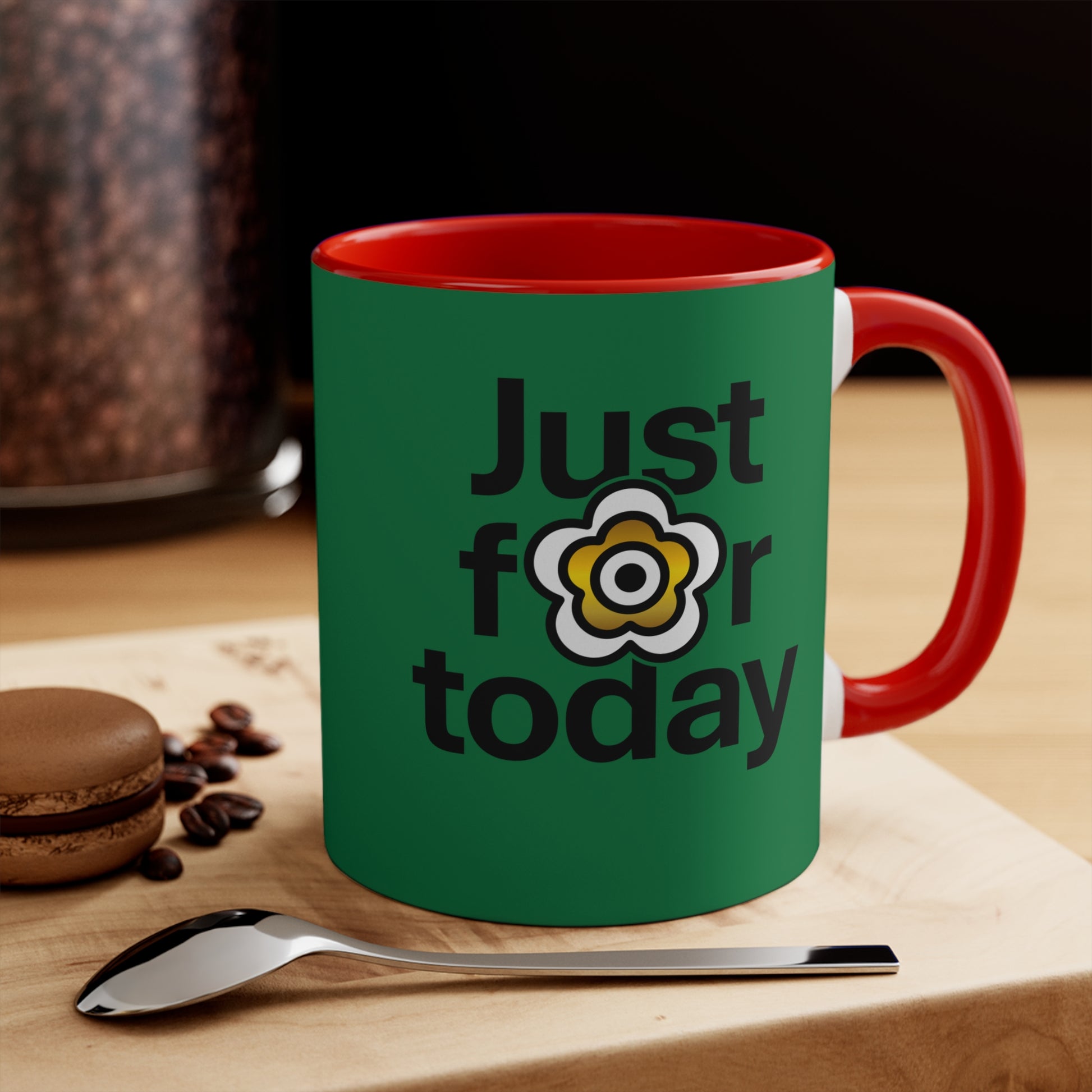 P🌺🌺P2Poppies Just for Today – Motivational Recovery Mug