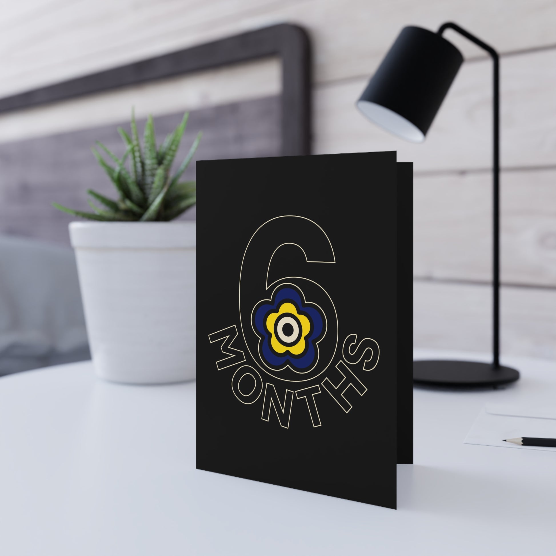 P🌺🌺P2Poppies 6 Months Milestone Greeting Card