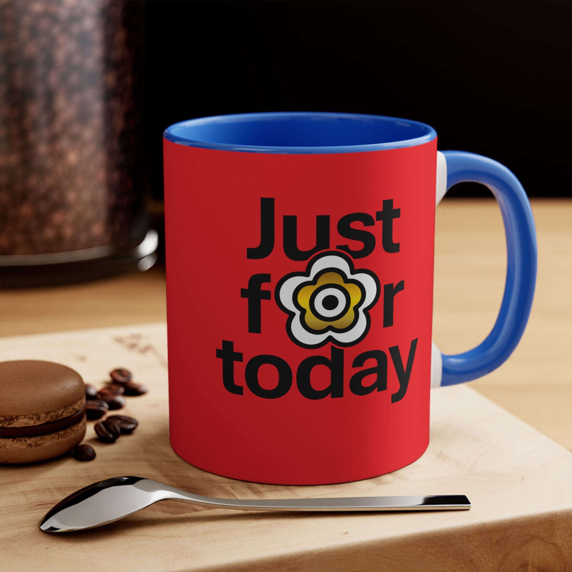 P🌺🌺P2Poppies Just for Today – Motivational Recovery Mug