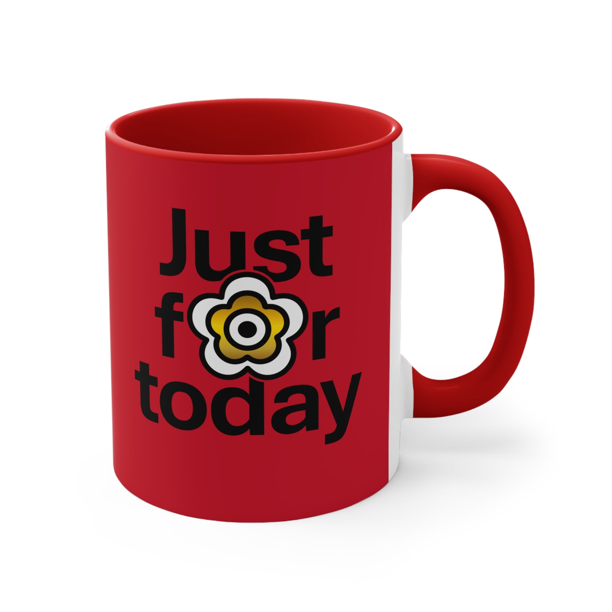 P🌺🌺P2Poppies Just for Today – Motivational Recovery Mug