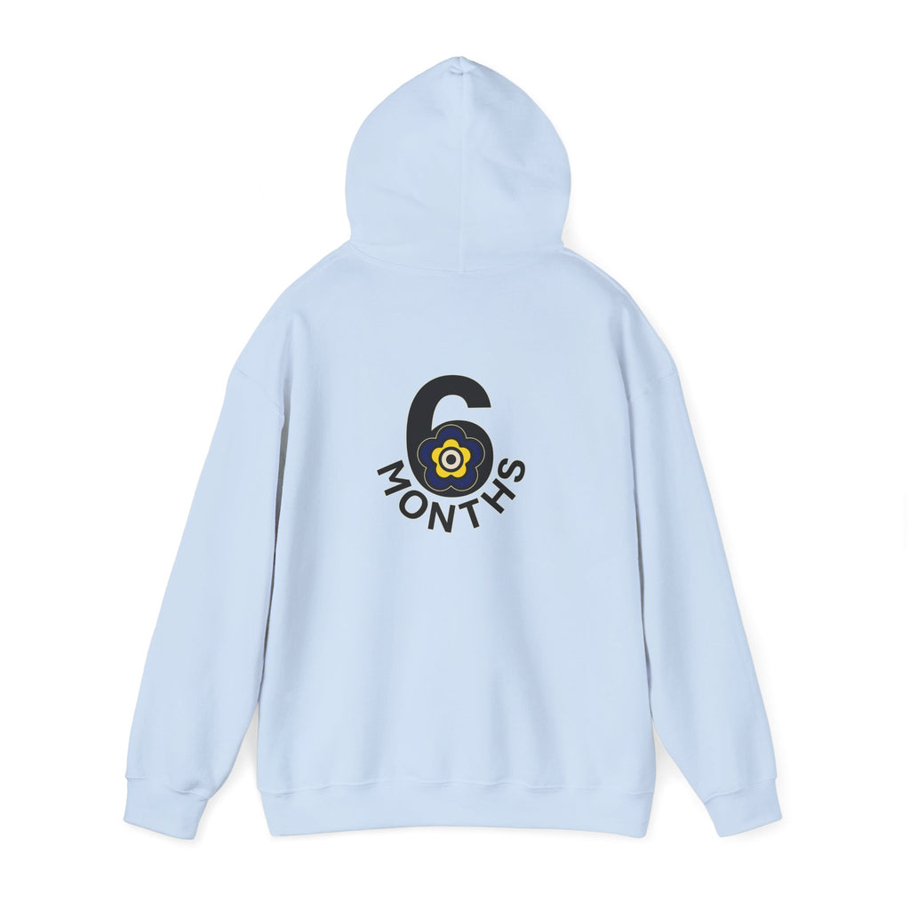 P🌺🌺P2Poppies 6 Months Sober Hoodie – Recovery Milestone Sweatshirt