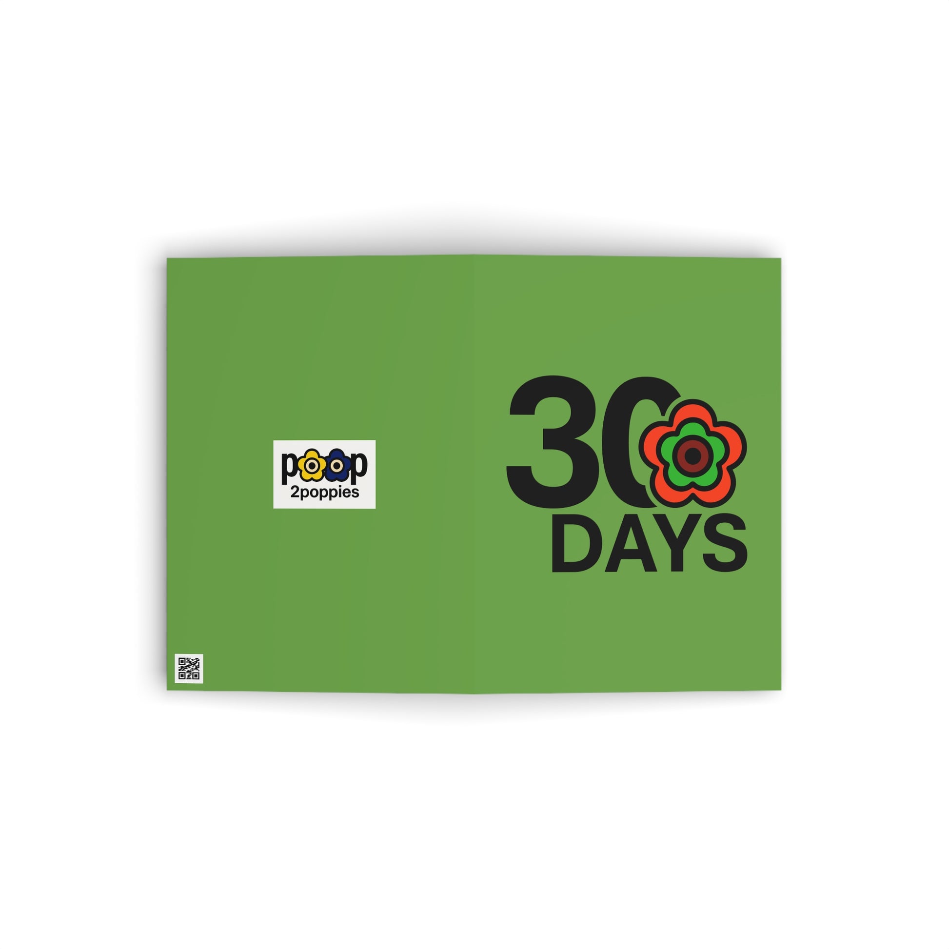 P🌺🌺P2Poppies 30 Days Milestone Greeting Card