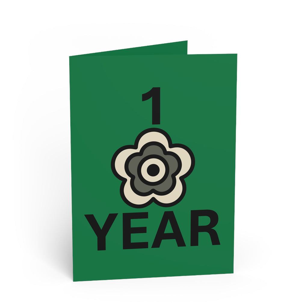 P🌺🌺P2Poppies 1 Year Milestone Greeting Card