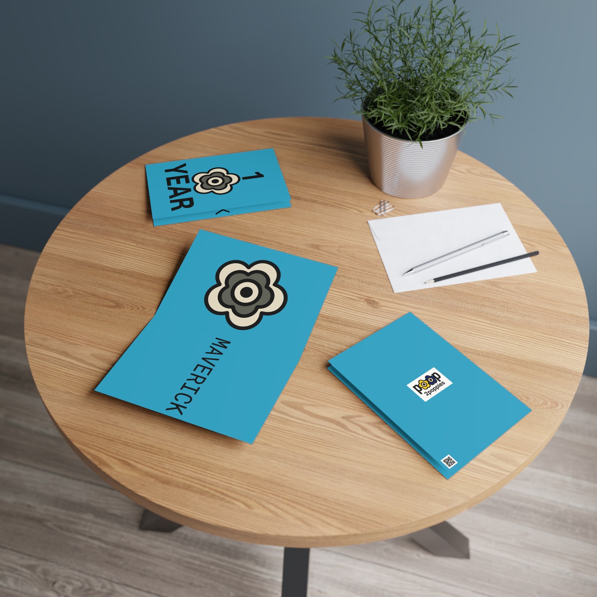 P🌺🌺P2Poppies 1 Year Milestone Greeting Card