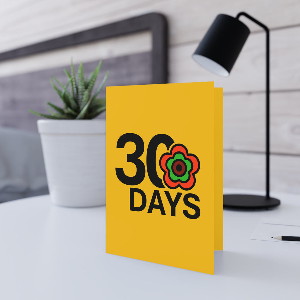 P🌺🌺P2Poppies 30 Days Milestone Greeting Card