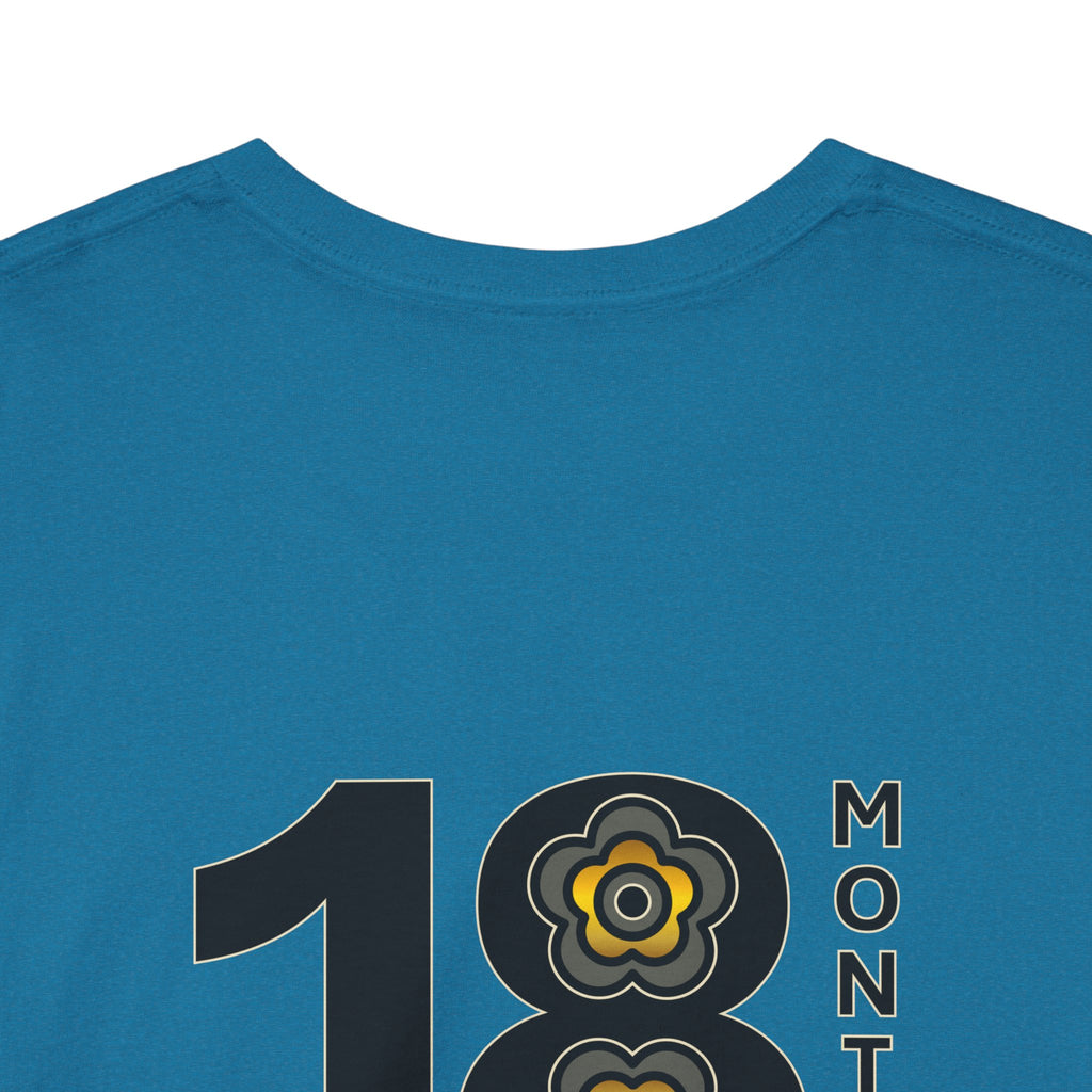 P🌺🌺P2Poppies 18 Months Sober – Motivational Recovery T-Shirt